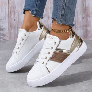 Luxury Sports Shoes 2024 Autumn Simple Low Top Women's Vulcanized Shoes Round Toe White Casual Sports Shoes Zapatillas Deporte - Image 6