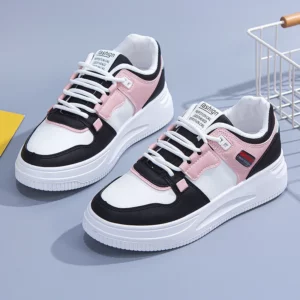Thick Soled Casual Sports Shoes 2024 New Simple Flat Bottomed Board Shoes for Women's Sports Vulcanized Shoes Zapatillas Mujer - Image 2