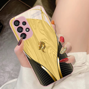 Yellow Dragon Qi Pink for Samsung Galaxy S10 4G S20 11E 30 S21 21Fe 22 S24 Pro S23 Ultra 5G S8 S9 Tempered glass phone case - Image 7