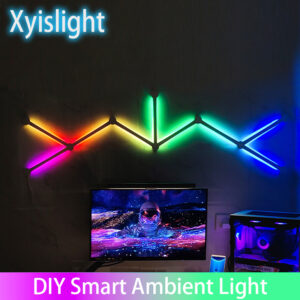 Splicing Light DIY Atmosphere Light RGB Smart Wall Light Voice Control Lamp for Esports Room Bedroom Bar Decoration Night Light - Image 6