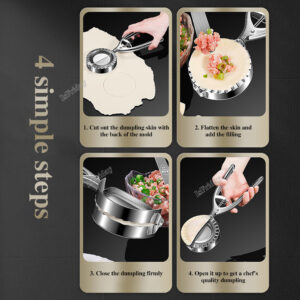 Stainless steel dumpling maker Dumpling skin mould lazy instant automatic dumpling tools Dumpling Machine - Image 5