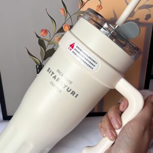 304 Stainless Steel Auto Cup Double Layer Vacuum Large Capacity Bingba Cup Outdoor Portable Thermos Cup with Handle Sports Cup - Image 4