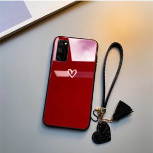 For iPhone 15 14 13 12 11 Pro Max se 2020 Case small Love Heart Hard Glass Cover For iPhone 7 8 Plus x xr xs max SE Give Strap - Image 4