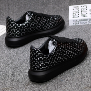 Hot selling high quality men's sports casual shoes black lace-up sneakers couples tennis sneakers women's white shoes - Image 5