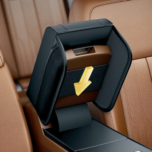 Car Armrest Box Height Pad Universal Leather Armrest Cushion with Pocket Central Memory Cotton Elbow Support Armrest Storage - Image 5