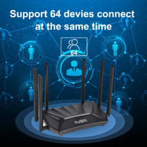 KuWFi 1200Mbps 4G LTE Router 2.4G 5G Dual Band Wireless Router with 6*5dBi High Gain Antennas with Gigabit WAN LAN Port - Image 6