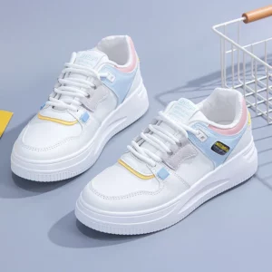 Thick Soled Casual Sports Shoes 2024 New Simple Flat Bottomed Board Shoes for Women's Sports Vulcanized Shoes Zapatillas Mujer - Image 4
