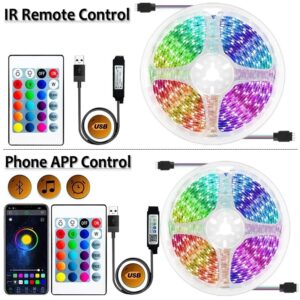 1-30M/100FT USB LED Strip Lights Tuya APP Control Color Changing 5050 RGB TV Backlight Flexible Lamp Tape for Room Decoration - Image 3