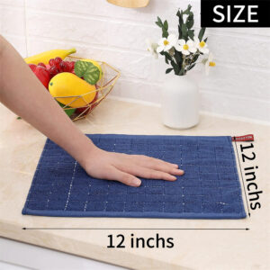 Homaxy 4/6pcs 100% Cottton Kitchen Towel Absorbent Dishcloth Ultra Soft Kitchen Cloths Drying Hand Towels Home Cleaning Tools - Image 5