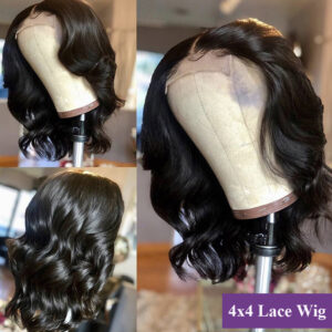 Loose Wave 4x4 Lace Closure Bob Wig Pre Plucked 180 Density Body Wave Short Bob Human Hair Wigs 4x4 Lace Frontal Closure Wig - Image 5