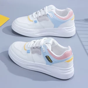 Thick Soled Casual Sports Shoes 2024 New Simple Flat Bottomed Board Shoes for Women's Sports Vulcanized Shoes Zapatillas Mujer - Image 5