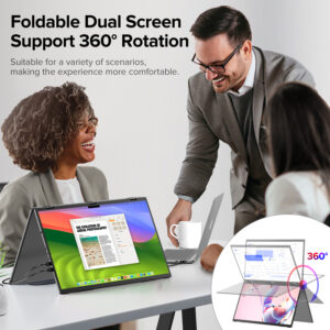 UStation Δ / Delta Plus Stacked Monitor No Drive Required Laptop Dual Screen Folding 18.5" With USB C Mini HDMI For PC Mac Phone - Image 7