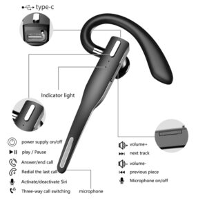 YYK525 Wireless Bluetooth-compatible Earphone Handsfree Business Headset Mini Earbuds Built-in Mic for Car Driving 896C - Image 4