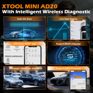 XTOOL Advancer AD20 Mini Bluetooth 5.0 OBD2 Scanner Full obd2 Functions Car Diagnostic Scan Tool Read/Clear fault code Universal - Image 2