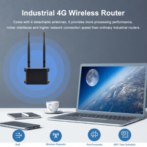 KuWFi 4G LTE Router 300Mbps Wireless WiFi Router 4pcs Detachable Antennas with WAN LAN RJ45 Port AP Repeater Mode SIM Card Slot - Image 6