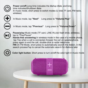 Subwoofer Bluetooth Speaker Portable Wireless Radio FM Powerful Computer Caixa De Som Woofers Sound Box Music PC Bass Lamp Audio - Image 4