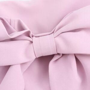 TRAFZA Sweet Sexy Pink Wrap Mini Dress Women's Bow Short Blackless Dress New 2025 Summer Vacation NightClub Party Mini Dress - Image 3