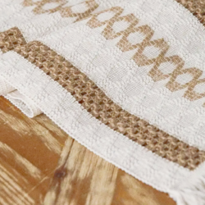 Boho Table Runner for Home Decor Macrame Cream & Brown Farmhouse Table Runner with Tassels for Bohemian Dining Bedroom Decor - Image 6