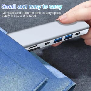 7 in 1 USB C HUB USB 3.0 HDMI 4K 60Hz Video USB2.0 SD TF Card Slot Reader Multi-Ports PD Charging for PC/Laptops/MacBook Pro - Image 2