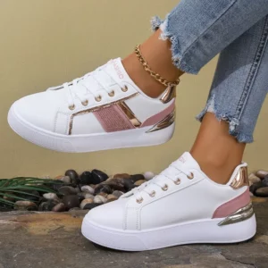 Luxury Sports Shoes 2024 Autumn Simple Low Top Women's Vulcanized Shoes Round Toe White Casual Sports Shoes Zapatillas Deporte - Image 7