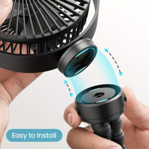 Xiaomi Mini Portable Stroller Fan Detachable 3 Speed ​​Rechargeable 360° Rotating Cooling Fan for Car Seat Baby Crib Travel - Image 3
