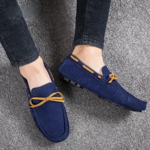 2021 Mens Moccasin Gray Brown Black Loafers Men Leather Shoes Luxury Designer Brand Fashion Sneakers Flats Slip on Lightweight - Image 4