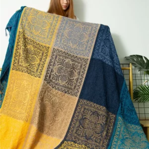 Mediterranean American chenille sofa cushion Colorful Bohemian Chenille Plaids Sofa Large Cobertor Blanket With Tassel - Image 6