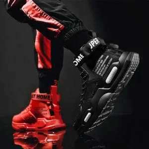 Men's High Top Fashion Leather Sneakers Trend Hot Sale Comfortable Man Casual Shoes Outdoor Non-slip Breathable Men Shoes 39-48 - Image 4