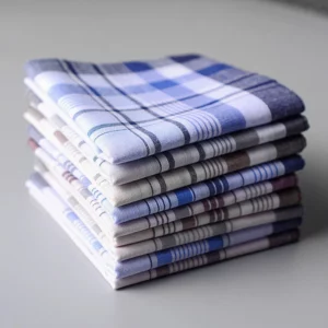 5Pcs/lot Square Plaid Stripe Handkerchiefs Men Classic Vintage Pocket Pocket Cotton Towel For Wedding Party 38*38cm Random - Image 1