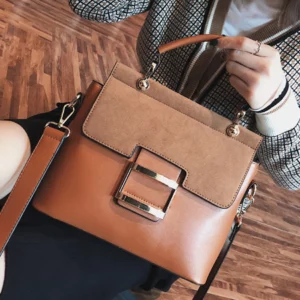 Women Bag Vintage Shoulder Bags 2021 New Buckle Matte Leather Handbags Crossbody Bags for Women Famous Brand Summer Style Sac - Image 2