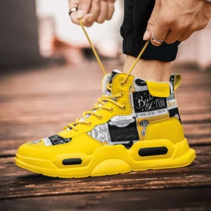 Men's Sneakers Damping Air Cushion Casual Shoes Graffiti Young Man Shoes Cool Comfortable Boots Men Zapatillas Hombre - Image 2