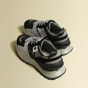 Leisure Sports Shoes Leather Breathable Sport Women Flat Shoes with Straps Autumn and Winter Dad Shoe Soft Soled - Image 3