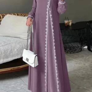 Women's Long Sleeve Lace Robe, Ramadan, Islamic, Arab, Muslim, Bohemian, Luxury Fashion, Spring Vest - Image 3