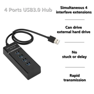 4 Ports 2.0 3.0 USB HUB Splitter High Speed Multi Splitter USB Adapter Expander Cable For Desktop Xiaomi Laptop Adapter USB HUB - Image 3