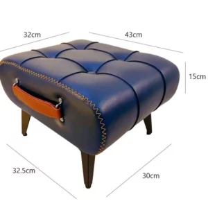 Shoe changing stool, doorstep, living room soft bag, minimalist sofa, footstool, light luxury leather art, low stool - Image 5