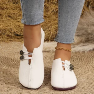 Women Flats Shoes 2024 New Spring Autumn Casual Comfortable Boat Shoes Loafers Round Toe Ballet Outdoor Soft Bottom Flat Shoes - Image 4