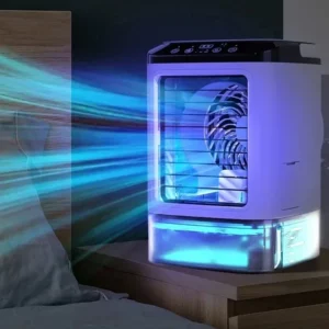 Xiaomi Mijia Portable Air Conditioner Fan Dual Spray Ultrasonic Atomization 3Speed Mute Air Cooler Night Light Electric Fan Home - Image 3