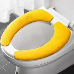 Universal Toilet Seat Cover Soft Closestool Paste Solid Color Toilet Sticky Seat Pad Washable Bathroom Warmer Seat Lid Cover Pad - Image 5