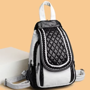 Fashion Women Soft Leather Backpacks Luxury Female Shoulder Bag Shopping Travel Knapsack Femme New 2023 Portable Casual Rucksack - Image 2