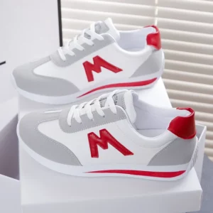 Women Designer Sneakers Round Head Deep Mouth Light Sneakers Versatile Breathable Cross Lace Casual Sneakers Zapatos De Mujer - Image 1