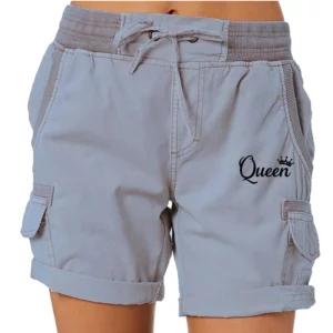 Fashion Queen Printed Women's Cargo Shorts Stretch Golf Active Shorts Work Shorts Outdoor Summer Shorts with Pockets - Image 3