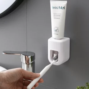 Creative Wall Mount Automatic Toothpaste Dispenser Bathroom Accessories Waterproof Lazy Toothpaste Squeezer Toothbrush Holder - Image 4