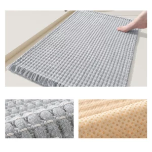 Kitchen Runner Lightweight Entryway Rug Woven Throw Mat with Tassels,Non-Shedding Washable Rug Pile Runner for Bedroom Doorway - Image 5