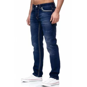 Men Jeans Black Straight Pants Spring Autmun Pockets Denim Casual Tousers Light Blue High quality Streetwear Jeans Men - Image 8