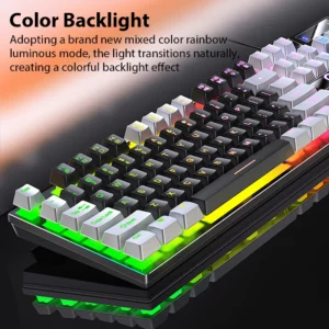 K500 Wired Keyboard Office Gaming Keyboard For Windows And IOS Computer Laptop 104 Keys Mechanical Sensation Membrane Keyboards - Image 3