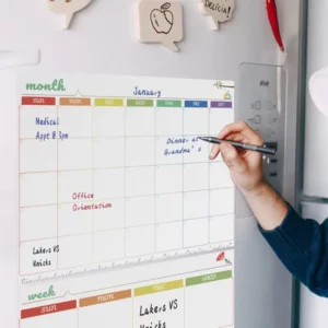 Magnetic Monthly Weekly Planner Calendar Table Dry Erase Whiteboard Blackboard Fridge Sticker Message Board Menu - Image 3