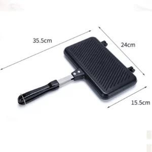 NonStick Sandwich Maker Mini Waffle Breakfast Pot Baking Pan Barbecue Oven Household Mould Egg Frying Pan for Kitchen Restaurant - Image 5