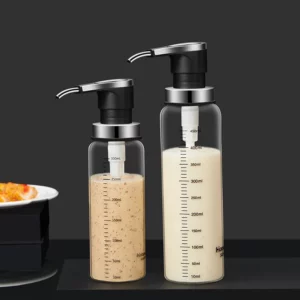 1pc Syrup Ketchup Vinegar Glass Sauce Press Bottle Pressure Nozzle Oyster Sauce Push Pump Kitchen Specialty Tools Honey jar - Image 4