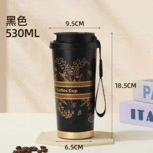 500ml Stainless Steel Double Wall Vacuum Insulated Travel Mug with Handle/Portable Thermal Cup Coffee Tumbler Termos Cup thermos - Image 3