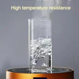 1Pcs Square Heat Resistant Coffee Glass Cup With Lid and Straw Transparent Milk Tea Juice Cups Coffee Mug For Home Bar Drinkware - Image 5